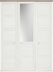 ŠATNÍ SKŘÍŇ SE ZRCADLEM, šedá, bílá, 154/209/60 cm Hom`in - Šatní skříně