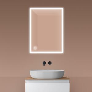 Oltens Nordlis zrcadlo 60x80 cm obdélníkový s osvětlením s vyhřívací podložkou 64105000