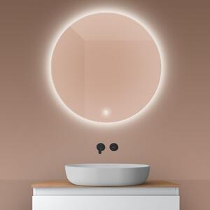 Oltens Nordlis zrcadlo 80x80 cm kulatý s osvětlením s vyhřívací podložkou 64109000