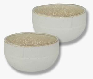 Bílo-béžové misky v sadě 2 ks z kamene ø 10 cm Sand Grain – Mette Ditmer Denmark