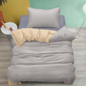 Bavlněné oboustranné povlečení 140×200/70×90 – Béžové & světle růžové | Jemný romantický styl