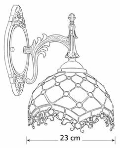 Brilagi - Tiffany vitrážová nástěnná lampa IVORY 1xE14/40W/230V