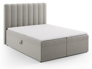 Šedá boxspring postel s úložným prostorem 160x200 cm Gina – Milo Casa