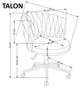 Halmar Studentská kancelářská židle Talon, šedá