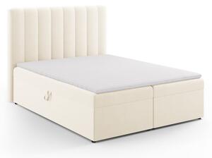 Béžová boxspring postel s úložným prostorem 160x200 cm Gina – Milo Casa