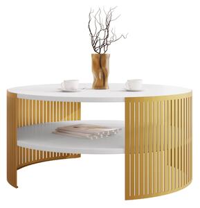 Konferenční stolek Zinzit Gold, Barva: zlatá / kašmír 5903211413032
