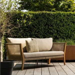 Hoorns Béžová čalouněná zahradní pohovka Sarino 180 cm