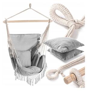 Závěsné houpací křeslo HAMMOCK XL v šedé barvě