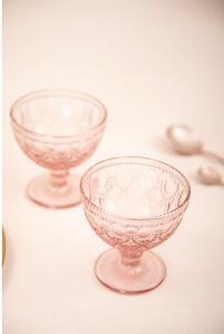 Růžové skleněné misky v sadě 2 ks 250 ml Fleur – Premier Housewares