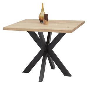 JÍDELNÍ STŮL, dub, černá, barvy dubu, 100/100/76 cm P & B - Jídelní stoly, Online Only