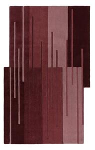 Vínový ručně tkaný vlněný koberec 120x180 cm Split Ombre Shaped – Flair Rugs