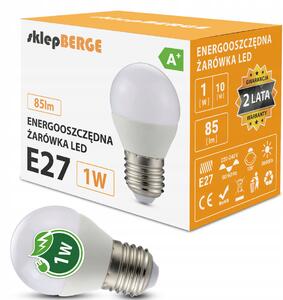 LED žárovka - E27 - G45 - 1W - 85Lm - koule - neutrální bílá BERGE