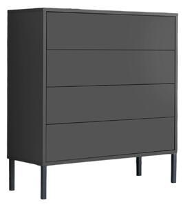 KOMODA, antracitová, 79/86/33 cm MID.YOU - Komody na nožičkách, Online Only