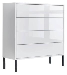 KOMODA, bílá, vysoce lesklá bílá, 79/86/33 cm MID.YOU - Komody na nožičkách, Online Only