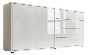 ŠIROKÁ KOMODA, bílá, vysoce lesklá bílá, 158/73/33 cm MID.YOU - Široké komody, Online Only