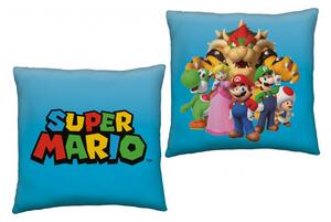 Halantex Dekorační polštářek 40x40 cm - Super Mario a přátelé