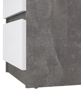 Noční stolek Naia 76230 beton/bílý lesk