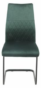 Lahvově zelená čalouněná židle ARIBA