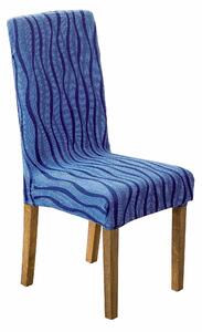 Blancheporte Sada 2 pružných žakárových potahů na židle modrá 2ksx40x40x7cm
