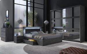 Manželská postel MOGO, 160x200, portlandský jasan
