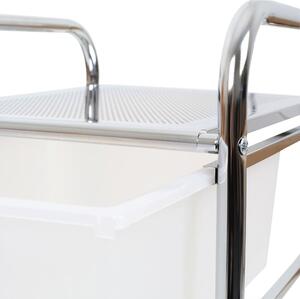 Plastový pojízdný regál v bílo-stříbrné barvě 33x79 cm – Premier Housewares