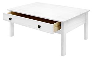 Konferenční stolek TORINO bílý, kovové úchytky
