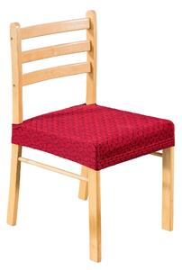 Blancheporte Potah na sedák židle z extra pružného mikrovlákna, geometrický motiv bordó sedák
