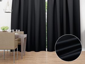 Biante Saténový závěs LUX-026 Černý 140x250 cm