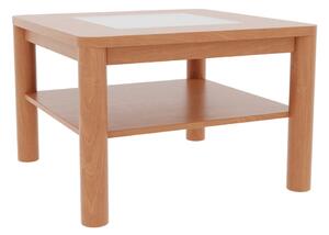 Konferenční stolek PEDRO sklo Rozměr: 80 x 80 cm, Odstín trend: B1 přírodní
