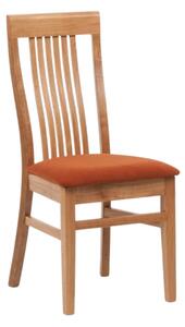 Jídelní čalouněná židle TAKUNA — masiv dub, látka, více barev Velvet terracotta 44