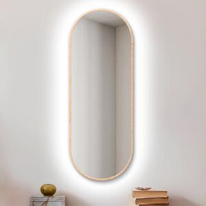 Zrcadlo Zeta SLIM Wood LED Ambient 60 x 150 cm