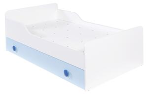 Modrá postel s matrací TOP BABY 80X160