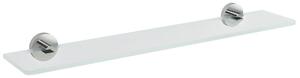 Sapho Sapho, X-ROUND skleněná police 600mm, chrom/čiré sklo, XR009-15