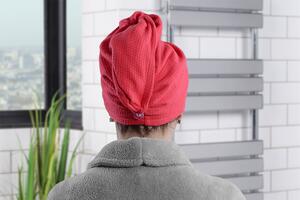 Rychleschnoucí turban na vlasy NERA červený