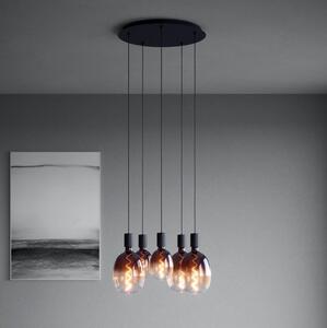 Eglo 390267 - Lustr na lanku HUEBRO 5xE27/40W/230V černá