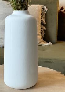 Bílá keramická váza DEBBIE 28 cm