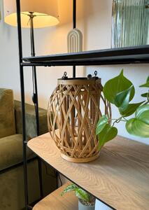 Dřevěná závěsná lucerna HAMADA s rukojetí - více velikostí Velikost: S