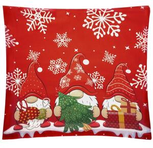 Ruhhy Vánoční povlak na polštář s motivem trpaslíků, červená/zelená/bílá, polyester, 45x45 cm