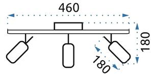 TooLight Stropní svítidlo REFLEKTOR APP747-3C chromové