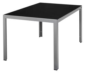LIVARNO home Hliníkový stůl se skleněnou deskou Houston, šedá (100371170)