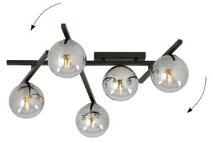 Stropní svítidlo SMART 5xE14/10W/230V černá/šedá
