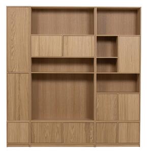 Modulární knihovna v dekoru dubu v přírodní barvě 217x243 cm Modulair – vtwonen