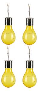 LIVARNO home Sada solárních dekorativních LED svítidel, 4dílná, žlutá (800006400)
