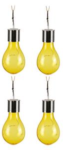 LIVARNO home Sada solárních dekorativních LED svítidel, 4dílná, žlutá (800006400)