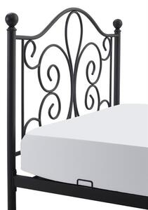 Jednolůžková postel 120 cm Patience Black (bez matrace) (černá)