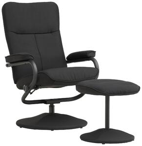 RELAXAČNÍ KŘESLO S TABURETEM, textil, černá P & B - Křesla klasická, Online Only