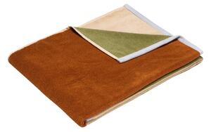 Hnědá froté bavlněná osuška 70x140 cm Block – Hübsch