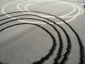 Kusový koberec Kruhy grey 80x150 cm