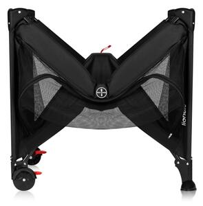 Lionelo - Cestovní postýlka LAURA Black Carbon