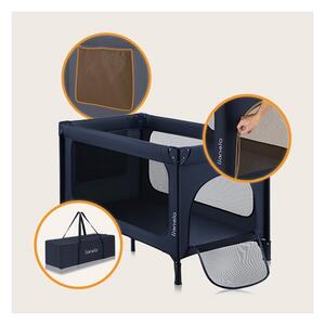 Lionelo - Cestovní postýlka JASMIN EASY FOLD Navy Blue